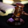 a gavel on a stand