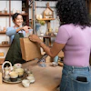 Enjoy a shopping experience in a ceramics shop, and experience the magic of handicrafts at the checkout with a cloth bag.