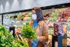 Women grocery shopping