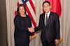 Chamber President and CEO Suzanne P. Clark and Japanese Prime Minister Fumio Kishida.