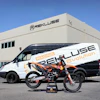 Bike and van by Rekluse Motor Sports.